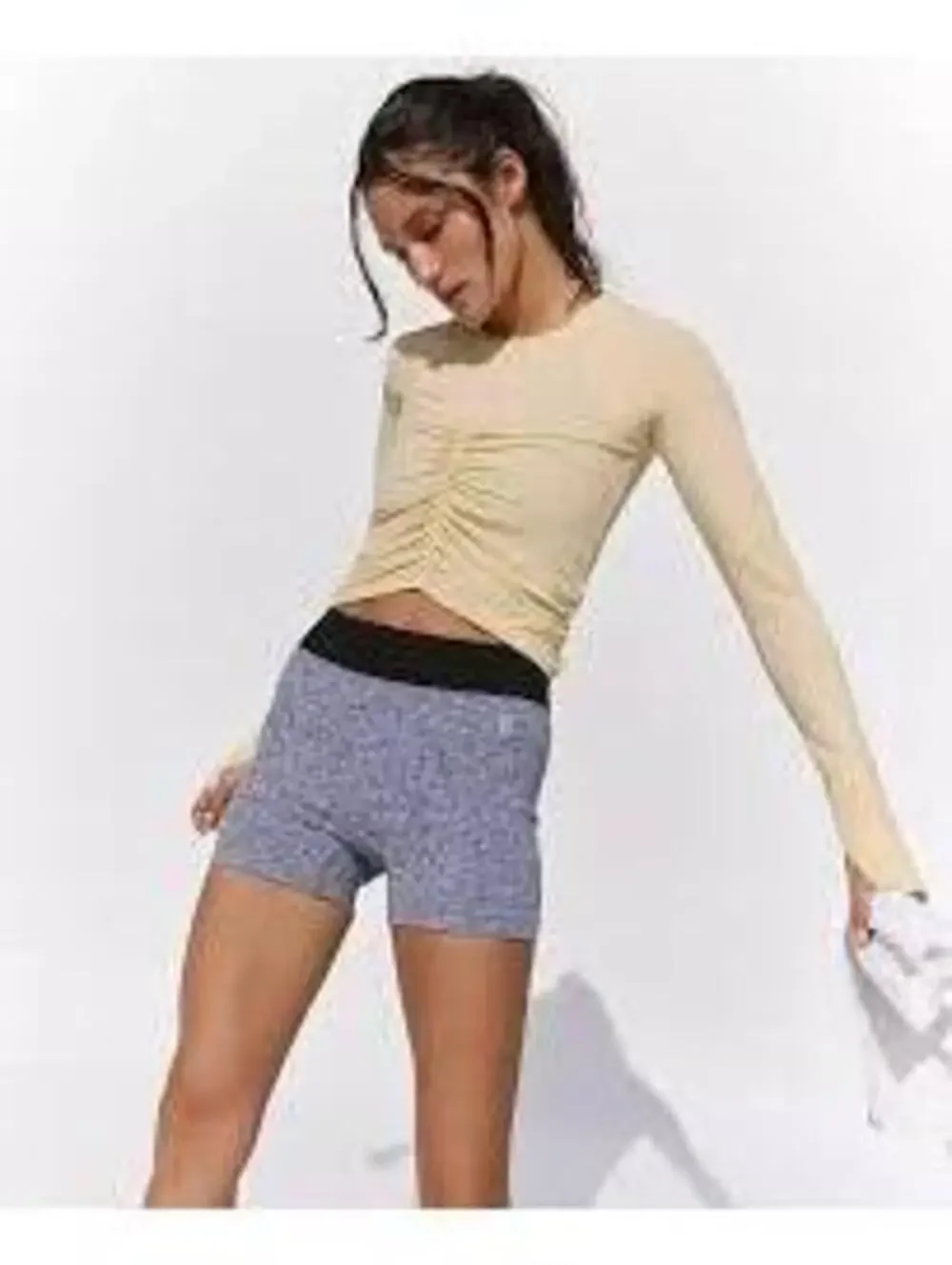 Tempo Ruched Long Sleeve in Yellow, Blue, White, Black